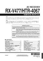 Yamaha RXV-477 - Service Manual 